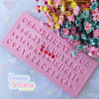 Molde de Silicone Alfabeto Delicado 01 cód 1172 em Oferta na Shopee