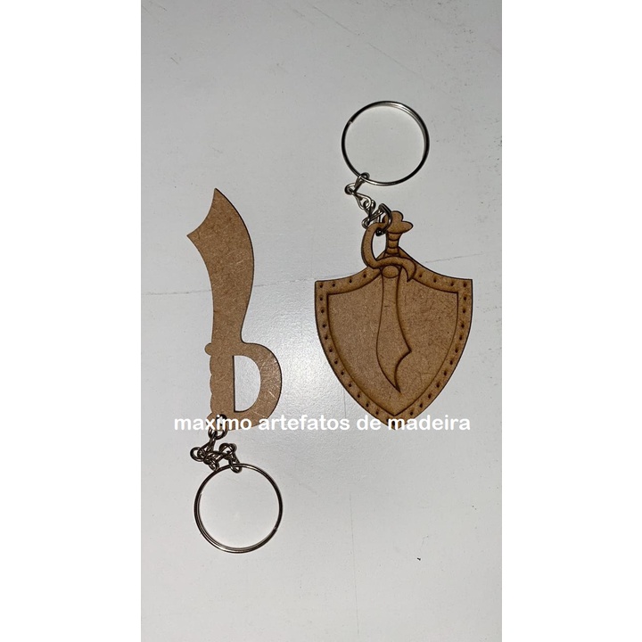 Chaveiros de Ogum espada escudo Lembrancinha de Orixá Kit com 50 unidades Umbanda Candomblé