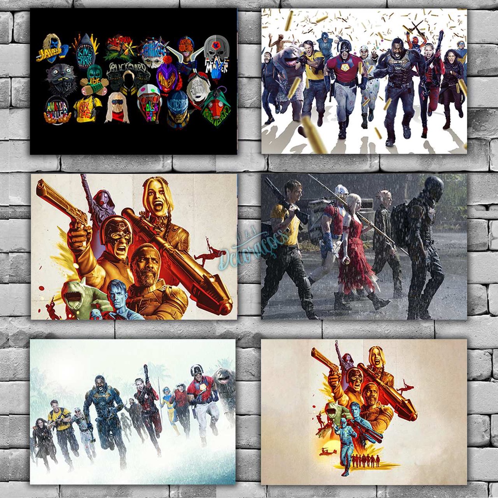 Placas Decorativas Quadros O Esquadrão Suicida 01 a 15 - Filmes DC Comics Esquadrão Suicida The Suicide Squad