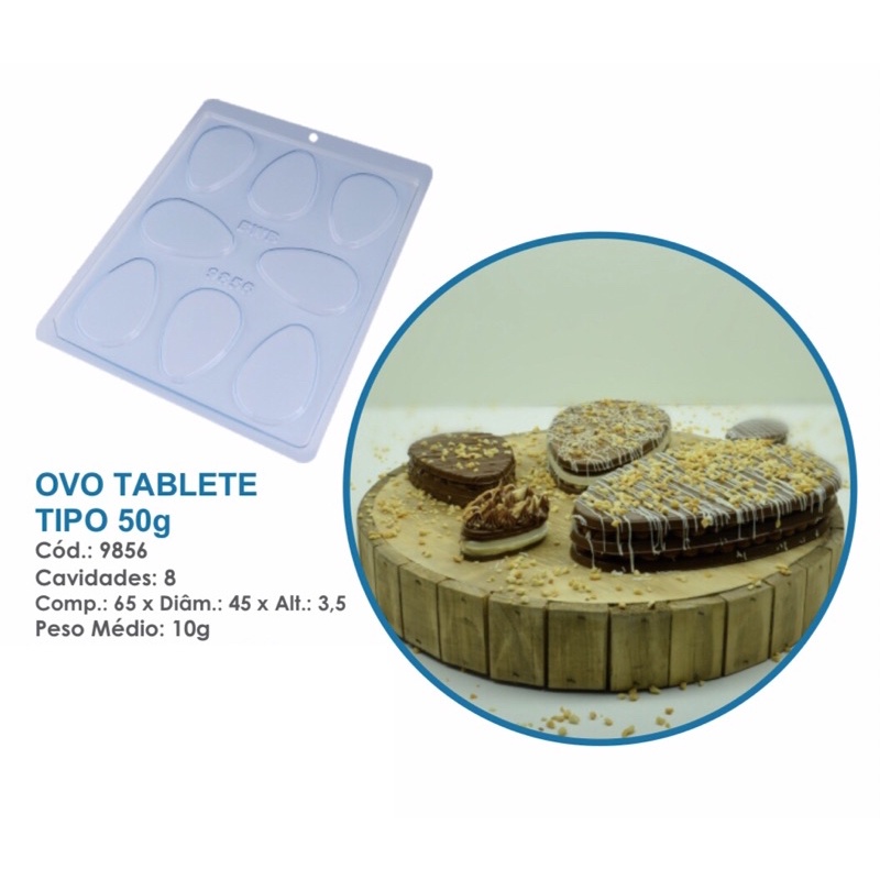 1~10 Forma BWB ovo tablete de Páscoa tipo 50g forma simples  cod  9856 em Oferta na Shopee