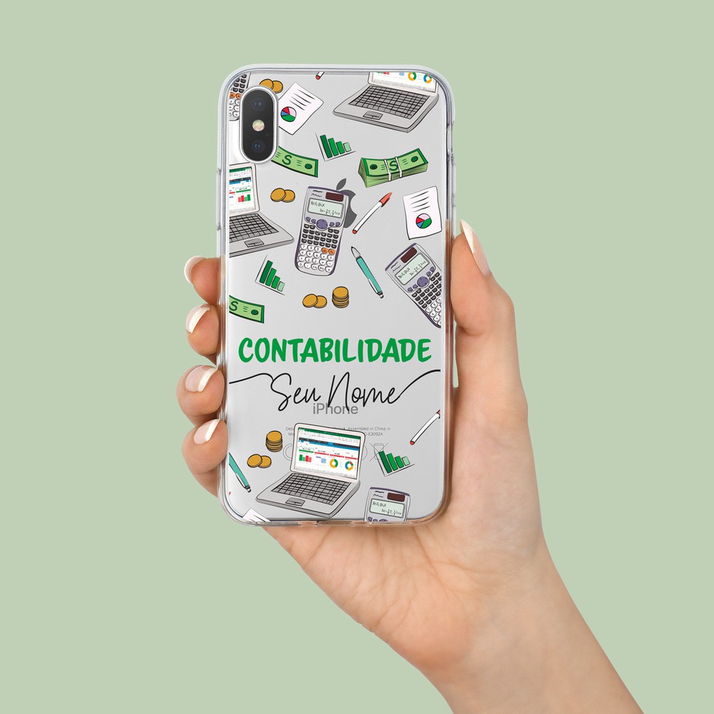 Capa Capinha de Celular Personalizada com sua Profissão - Contabilidade