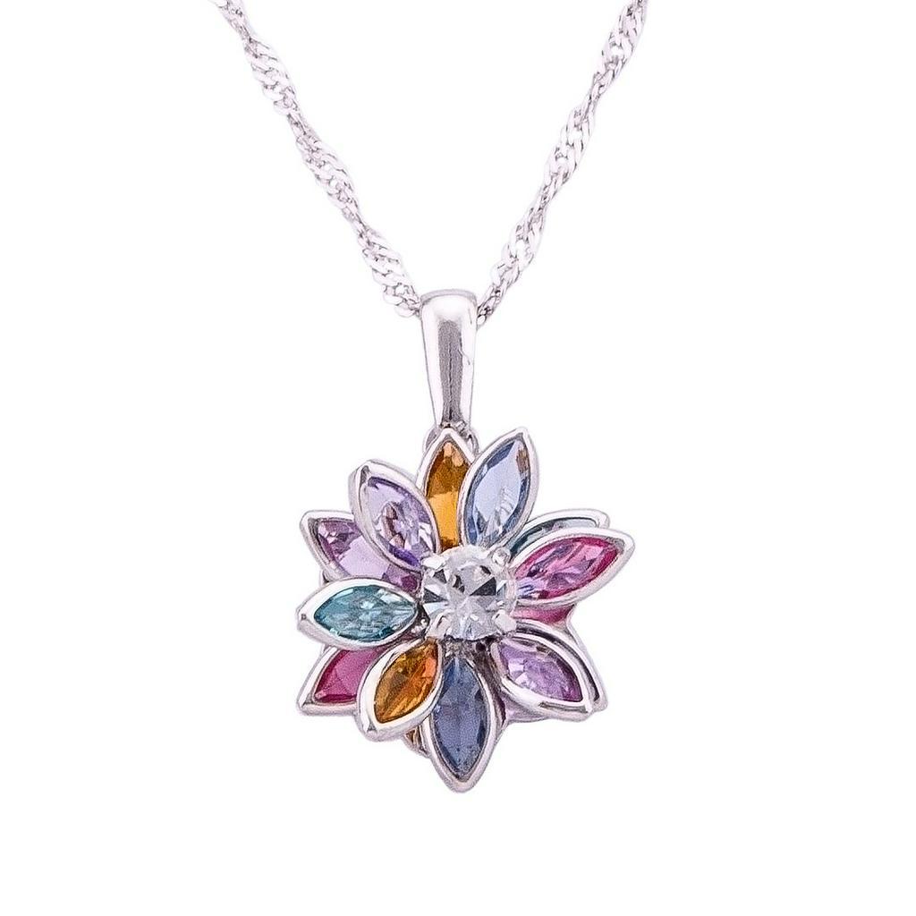 Colar Flor Colorida 15mm - Sunshine Cristais