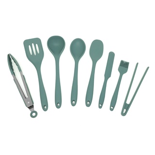 Kit de Utensílios de Silicone c/ 8 pçs VD Escuro - OIKOS
