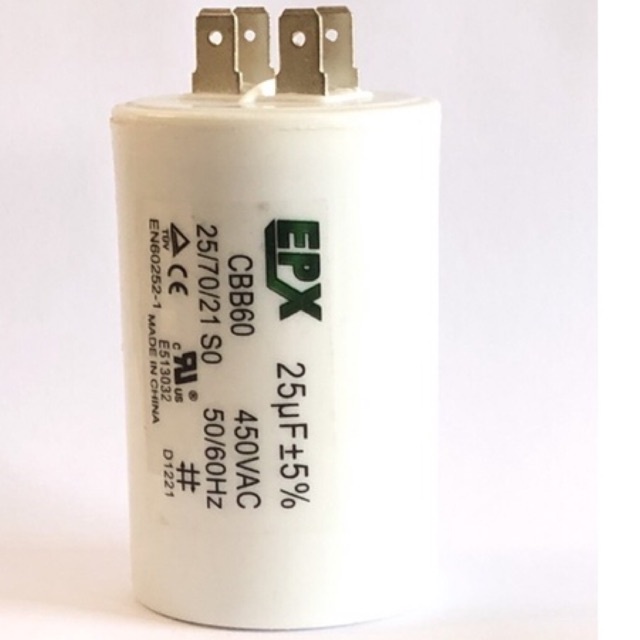 CAPACITOR CBB60 25uf 5% 450vac  Reveladora a vácuo Tholz TDH