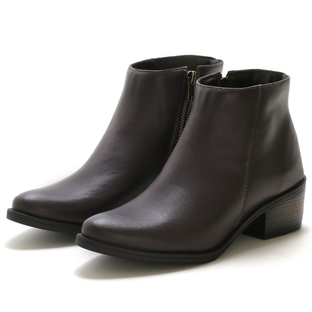 Bota Cano Baixo Coturno Feminino Ankle Boot Zipper Interno Salto Baixo Conforto Estilo Moderna Oferta !!