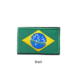 Patch Bordado Velcro  Bandeiras Mundo 2