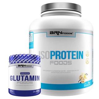 Kit Whey Protein Iso Protein Foods 2Kg + Premium Glutamina 250g - BRN FOODS