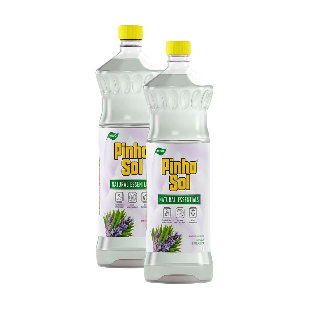 Kit 2 Desinfetante Pinho Sol Naturals Lavanda e Melaleuca 1l em Oferta na Shopee