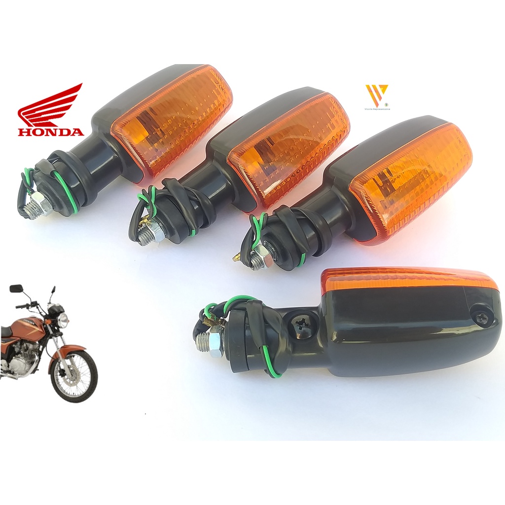 Kit 4 Piscas Seta Completo sem Lampada Titan 125 Ks/Es 2000-2012 / Fan 125 2005-2012