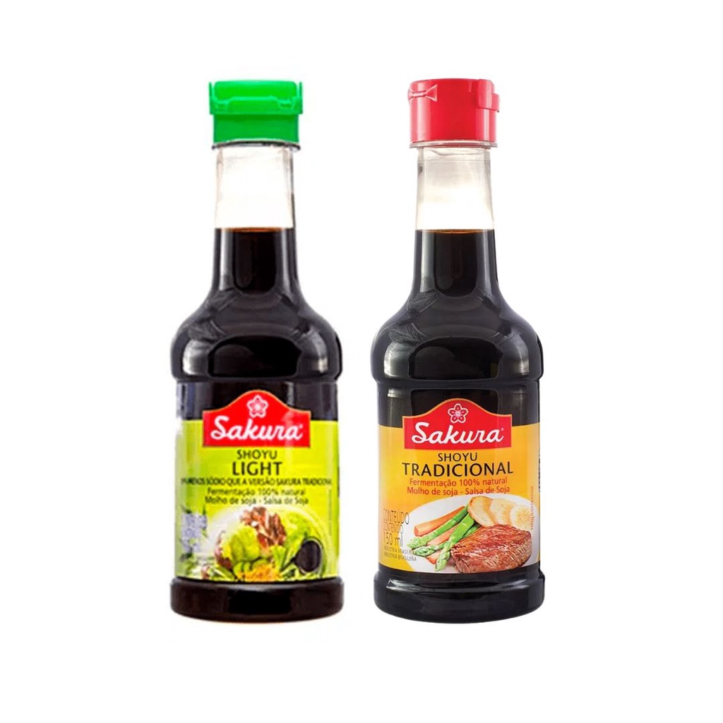 Shoyu Molho de Soja Sakura Tradicional ou Light 150ml em Oferta na Shopee