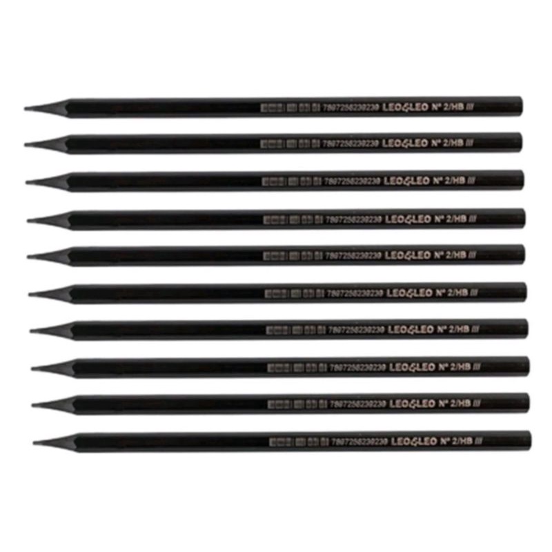 LAPIS PRETO 2/HB LEO&LEO ECO LAPIS DE ESCREVER GRAFITE