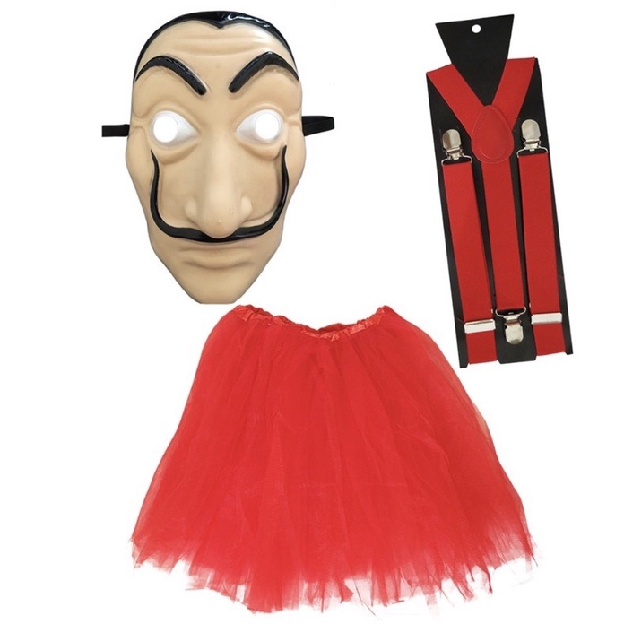 Fantasia La Casa de Papel Feminina 3 Itens | Shopee Brasil