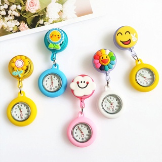 Enfermeira Relógio Pendurado Peito Relógio Feminino Eletrônico Menino Menina Modelo Simples Aluno Mesa de Exame Retrátil Cartoon Bolso de Silicone Acessórios de Enfermagem Médica