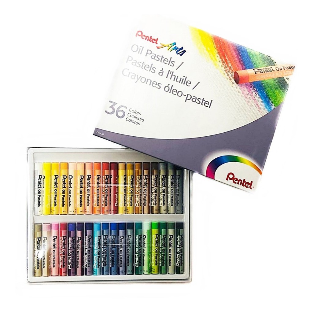 Giz Pastel Oleoso Estojo C/36 Cores Pentel