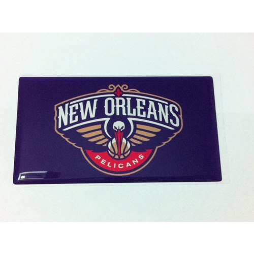 Adesivo Resinado New Orleans Pelicans Nba 9x5 Cm