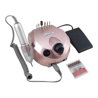 Motor Porquinho Rose Gold Potente Nail Drill Pro Lixadeira Unha 30.000 Rpm D&Z Bivolt