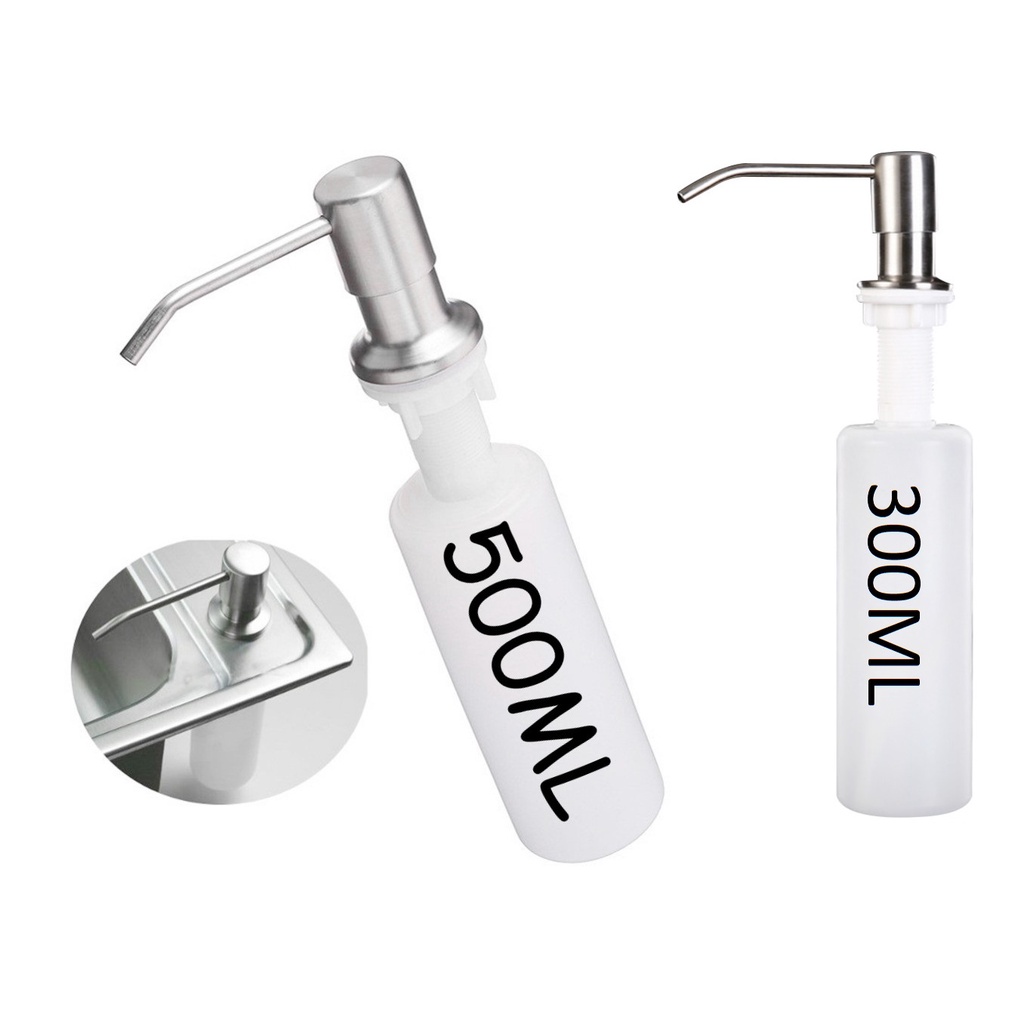 Dispenser Dosador Embutir  Pia marmore ou granito  Detergente Saboneteira Aço Inox Escovado em Oferta na Shopee