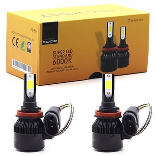 Lâmpadas Super Led Techone 6000k 12v Encaixe H8 H9 H11 3000 Lúmens