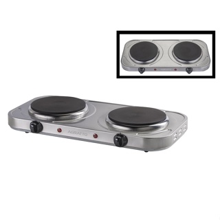 Fogão Elétrico Cooktop Duas Bocas Em Aço Inoxidável 2000W 60Hz Sem Gás Agratto em Oferta na Shopee