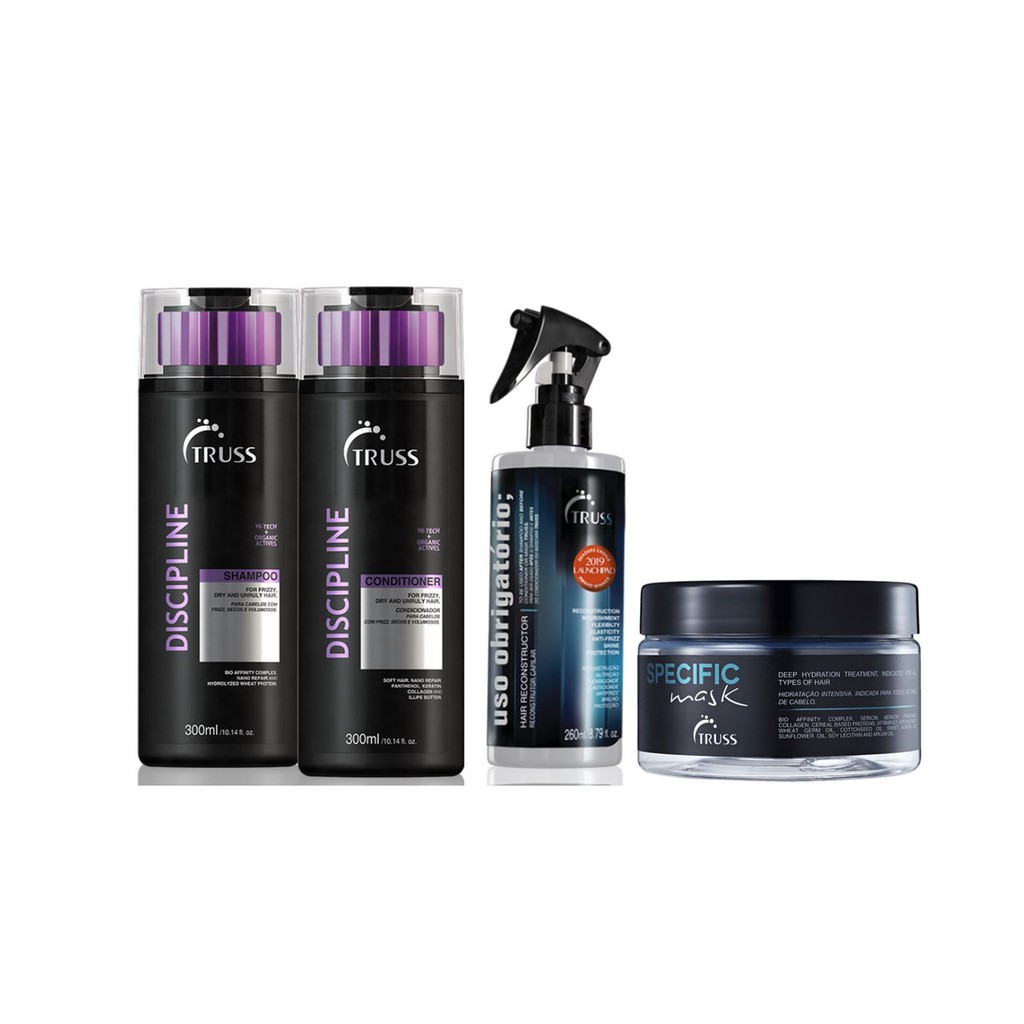 Truss Discipline Shampoo e Condicionador e Máscara Specific e Uso Obrigatório