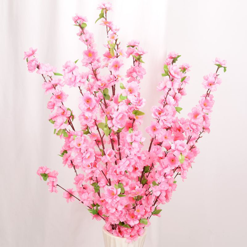 120CM Bouquets De Flor De Cerejeira Artificial Arranjo De Flores  Artificiais Para Decoração De Casamento | Shopee Brasil