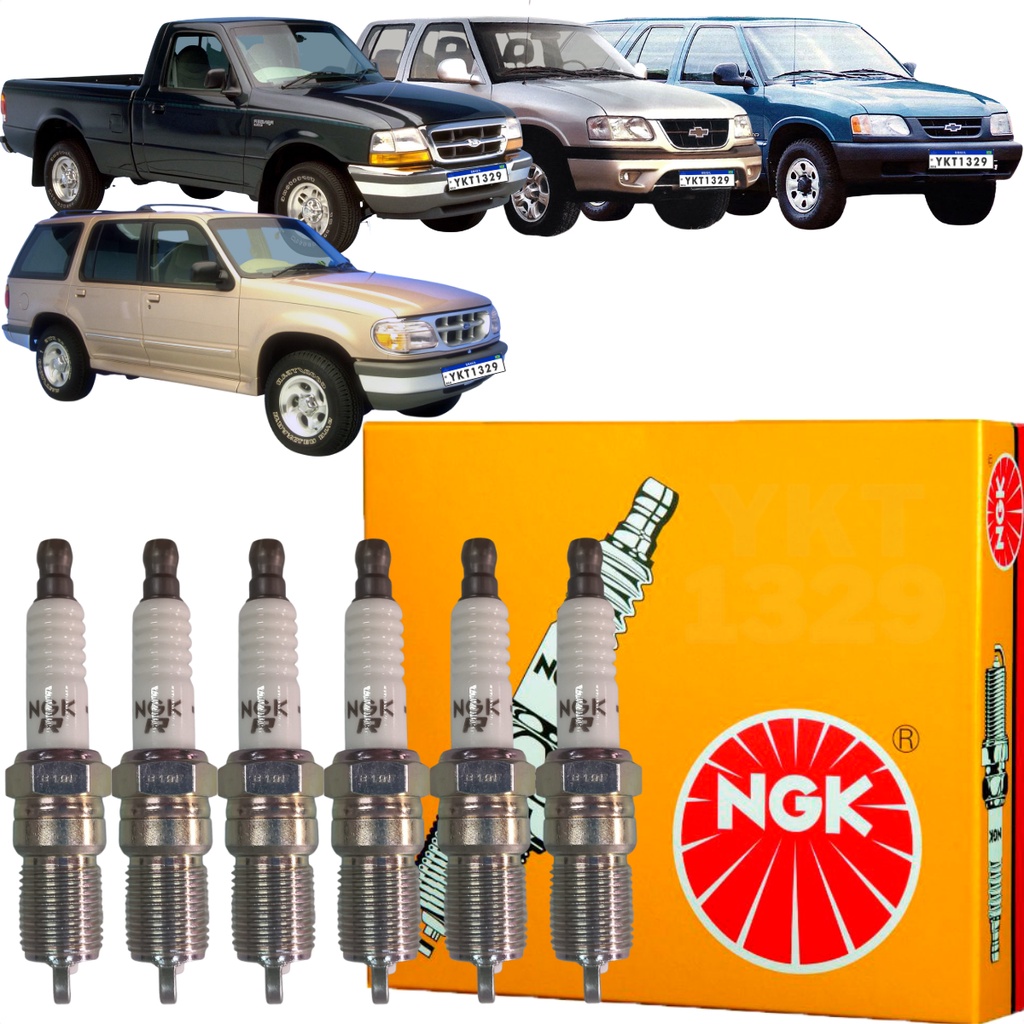 Jogo de Vela Original NGK Ford Explorer 4.0 V6 Ford Ranger Chevrolet Blazer 4.3 V6 Chevrolet S10 1996 até 2003 em Oferta na Shopee