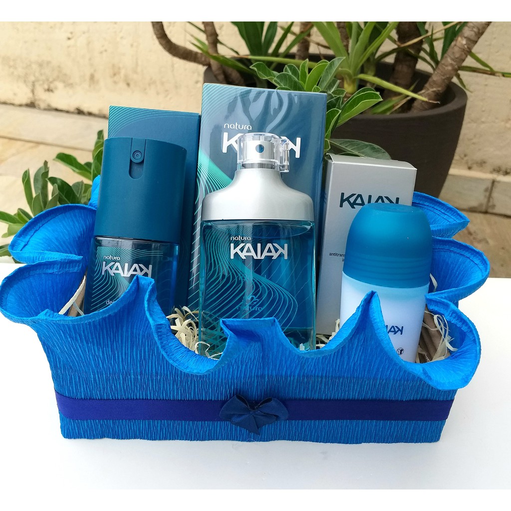 Presente Perfume Kaiak, Homem ou Humor Masculino Natura Cesta ou Caixa em Oferta na Shopee