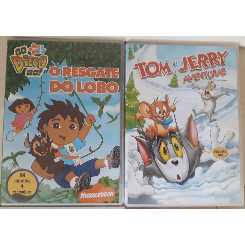 Lote Dvd Tom E Jerry Aventuras + Diego Resgate Do Lobo Dora