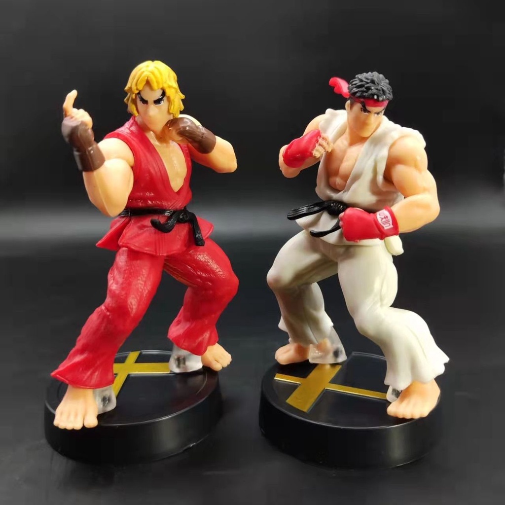 Anime Game Street Fighter Modelo Figuras De Ação Brinquedos Boneca Do Carro PVC Sobre 10 Cm Ken Masters Hoshi Ryu Action Figure Presente De Aniversário