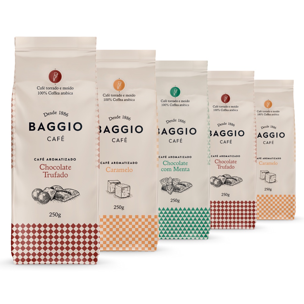 Cafe Em Po Baggio - 5 Pacotes - 1.250g - Cafe Aromatizado | Shopee Brasil