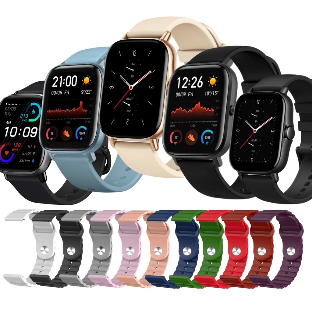 Pulseira Para Amazfit GTS 2 mini, GTS2e, GTS, Pulseira Silicone Para ...
