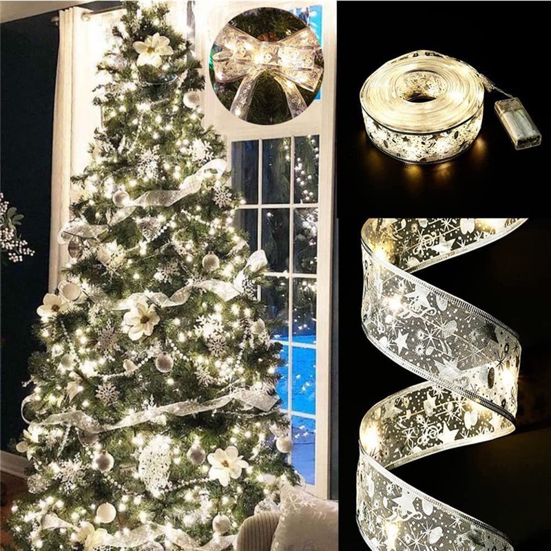 4m 40 LED Cordão De Luzes De LED Bronzing Com Fita Dupla Decorativa Para  Decoração De Árvore De Natal/Pisca Pisca De Natal/Presente | Shopee Brasil