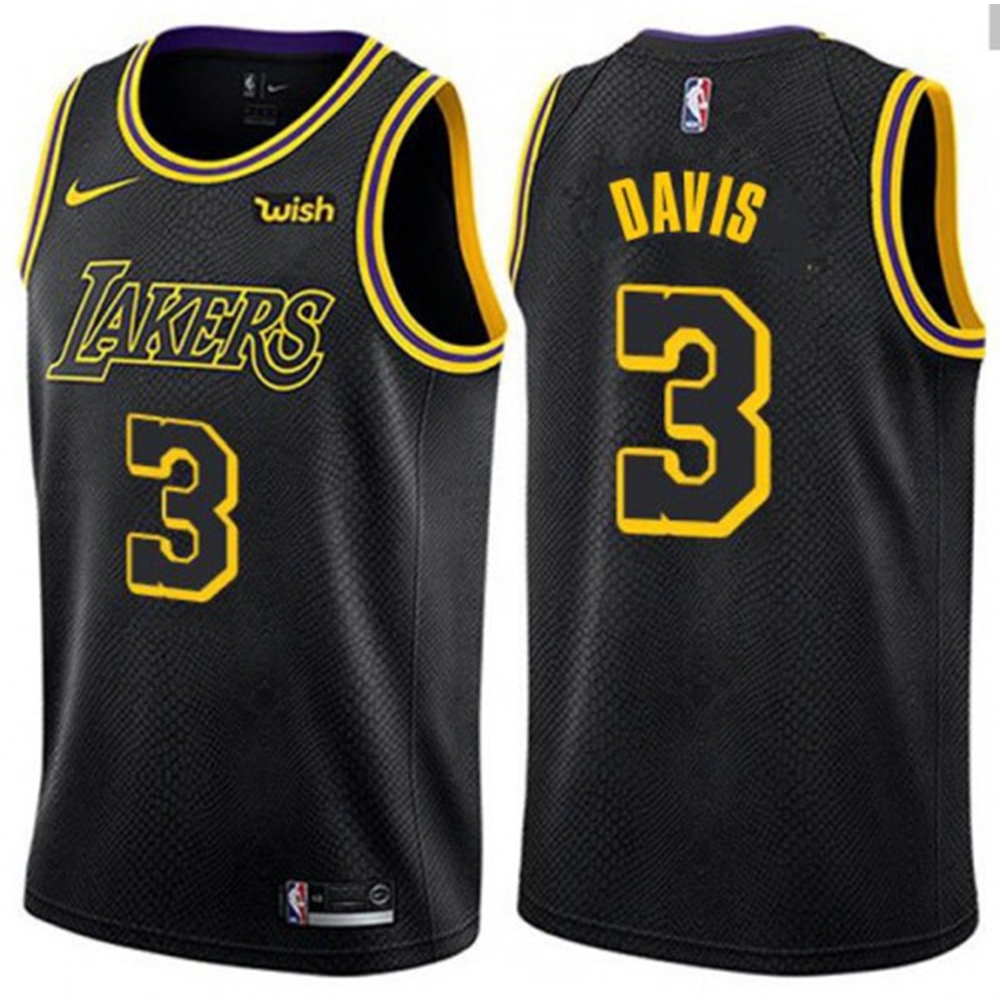 Droop Gangster stainless Camisa Preta Masculina Nba Los Angeles Lakers # 3 Anthô Davis 2019-20 |  Shopee Brasil