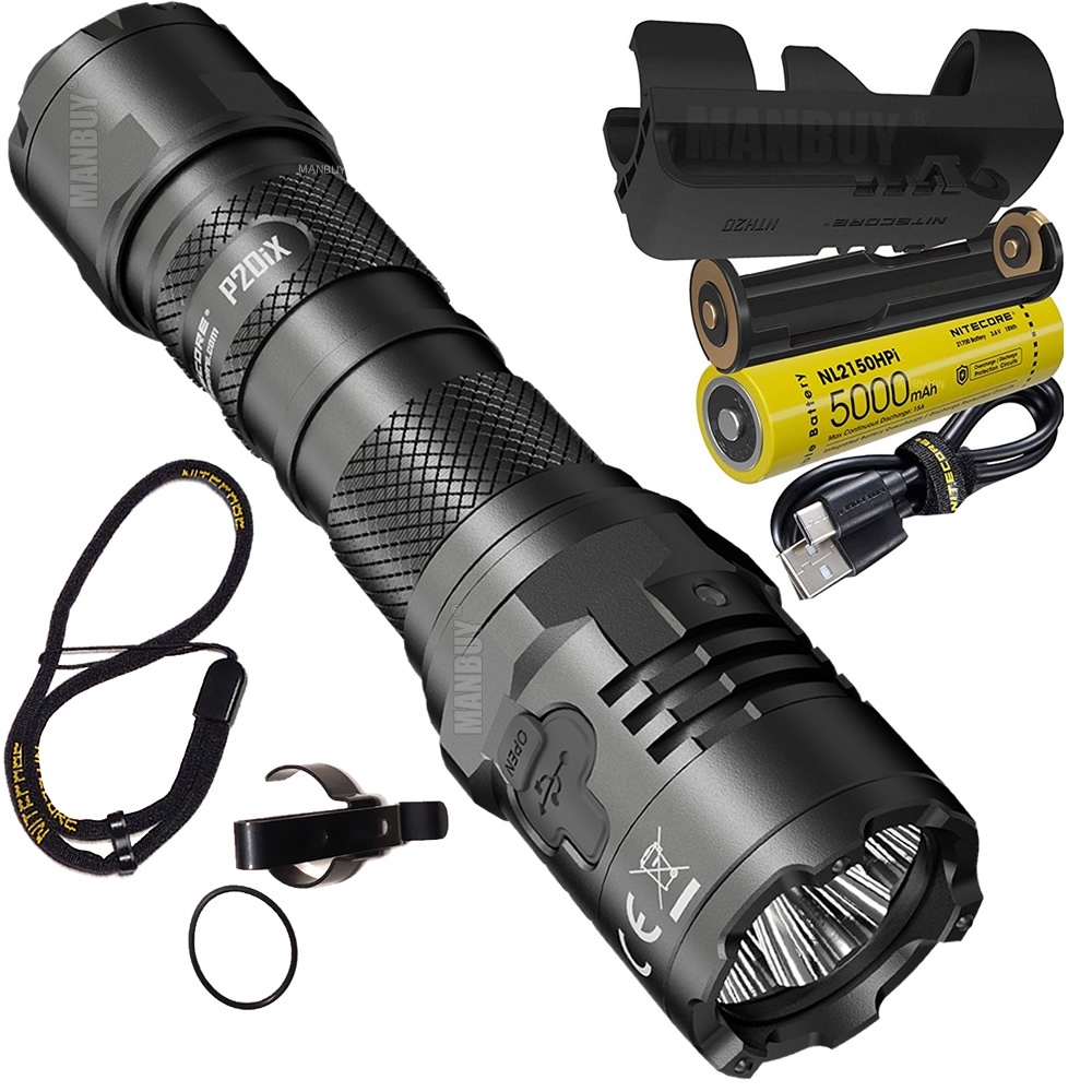 Nitecore P20iX Tactical Flashlight, 4000 Lumen USB-C Rechargeable High Lumen Super Bright With