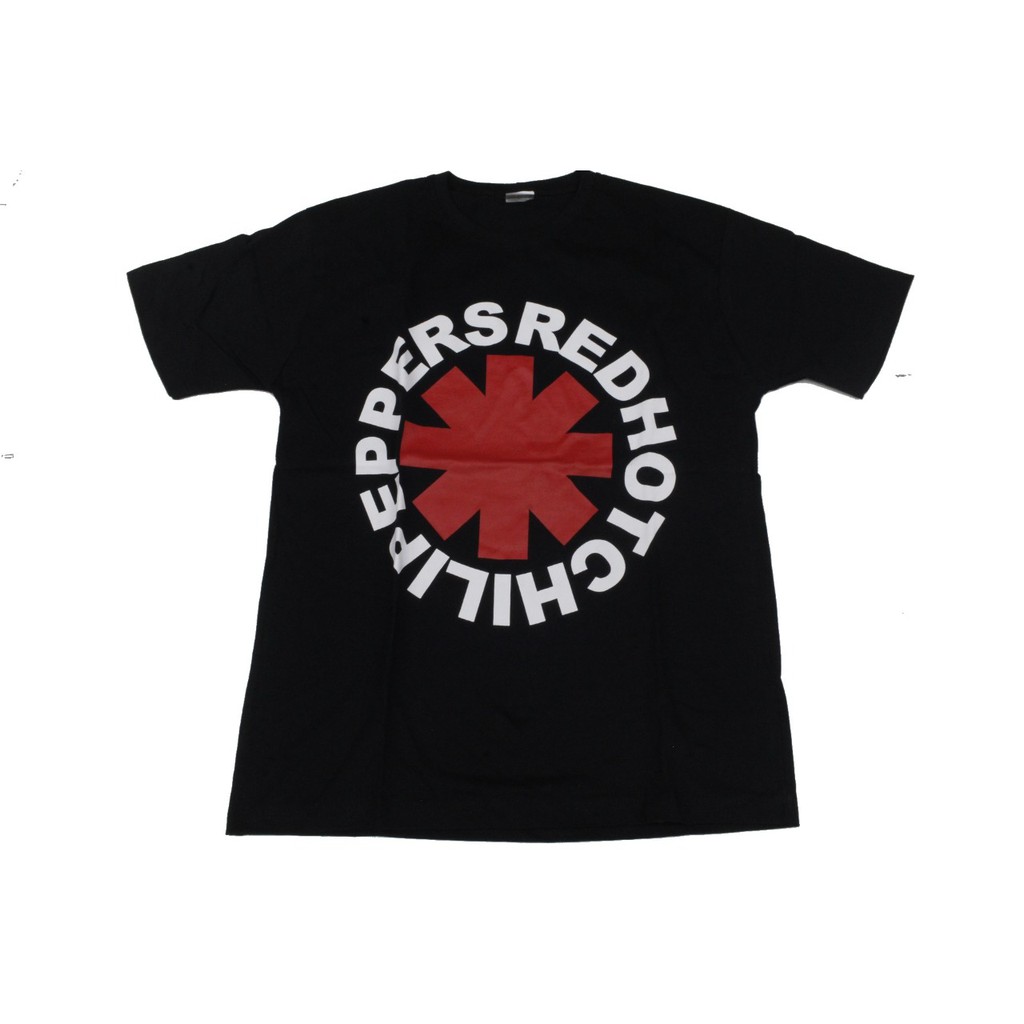 Camiseta Blusa Adulta unissex banda de rock Red Hot Chili Peppers Logo preto LE063