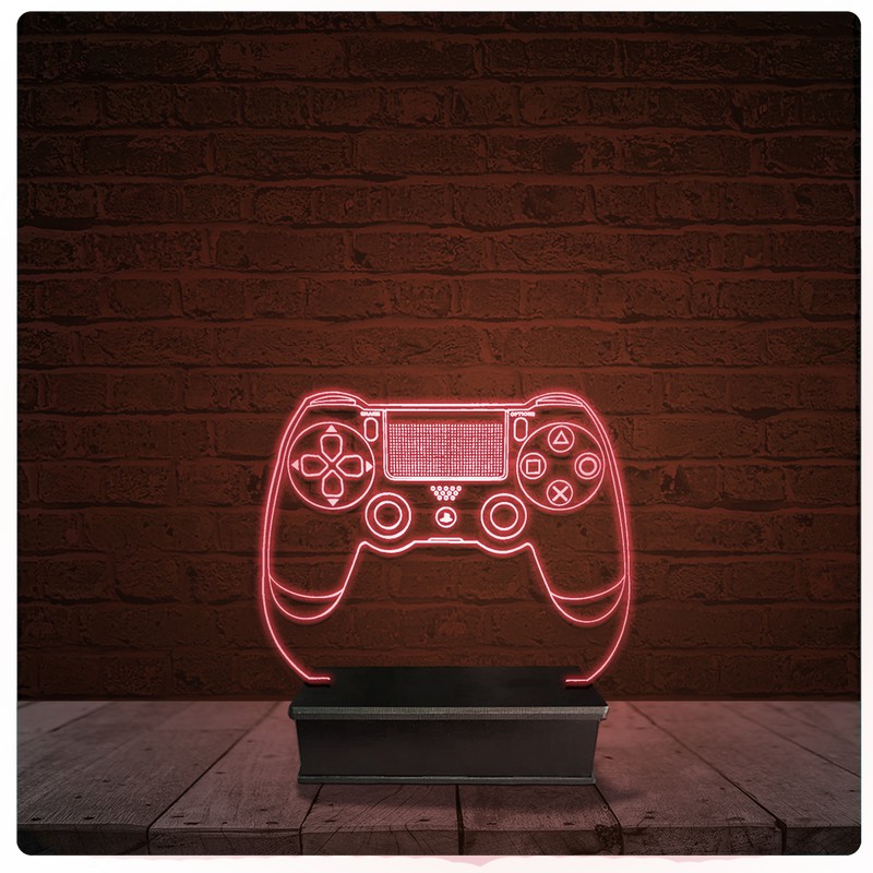 Abajur Luminária Acrílico Led - Controle ps4 playstation