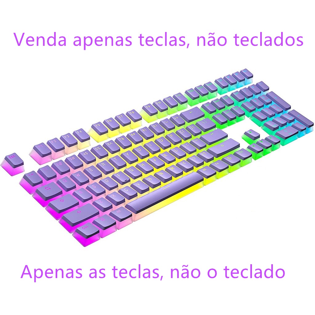 Teclas Pc Pbt Translúcidas Teclas Translúcidas XVX Perfil MAX - Kit 136 ...