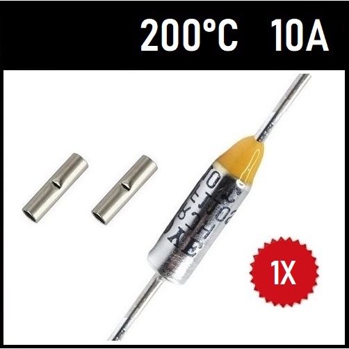 1 Fusível Térmico 10A 200C 200°C 200 Graus 250V