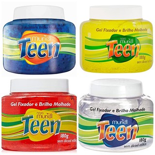 Gel Fixador Capilar Teen Brilho Molhado 180g - Muriel