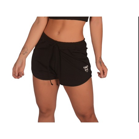 Short Fitness Suplex Academia e Lazer Feminino Casual e Esporte Preto