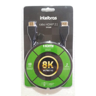 Cabo HDMI Gold 2.1 - 8K HDR 19+1P CH 2120 2M IntelBras