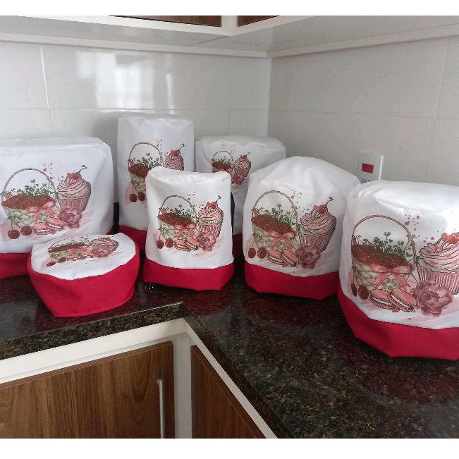 kit capas em tecido para batedeira planetária liquidificador fritadeira air fryer panela de arroz cafeteira panela de pressão elétrica
