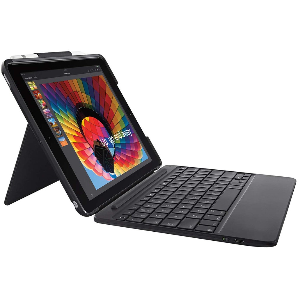 Capa Logitech Slim Combo Com Teclado Iluminado Para iPad Pro 10.5´ Preto - 920-0