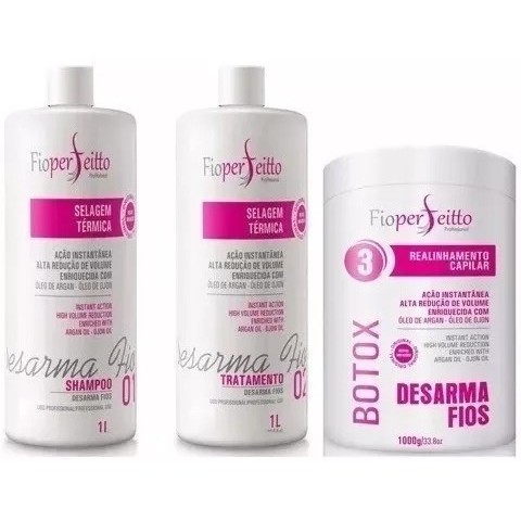 Kit 2x1l Selagem Térmica Nova Desarma Fios + Btox Desarma Fios 1kg