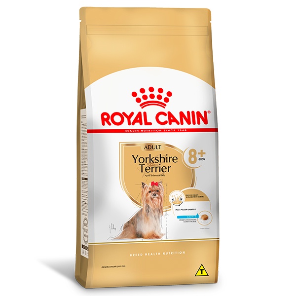Ração Royal Canin para Cães Adultos da Raça Yorkshire com 8 anos ou mais de idade - 2,5Kg em Oferta na Shopee