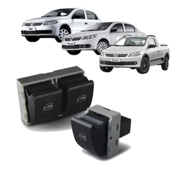 Par Botão Vidro Elétrico Gol G4 G5 G6 Fox Duplo E Simples duplo click, dois estágios - VW0113 / VW0114