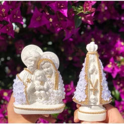 Kit Sagrada Família e Imagem de Nossa Senhora Aparecida