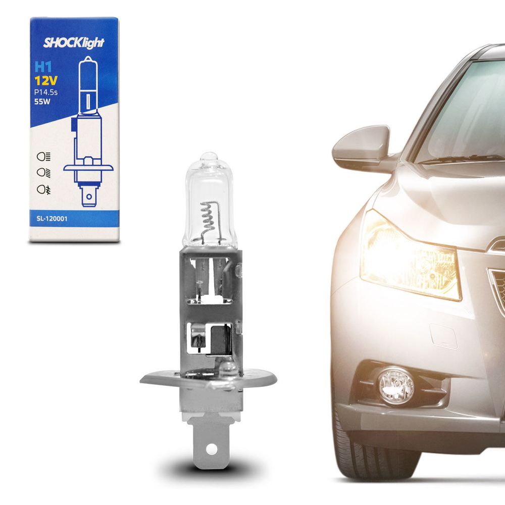 Lampada Shocklight Halogena Standart H1 12v 55w P14.5S - Spare Parts and Accessories for Vehicles