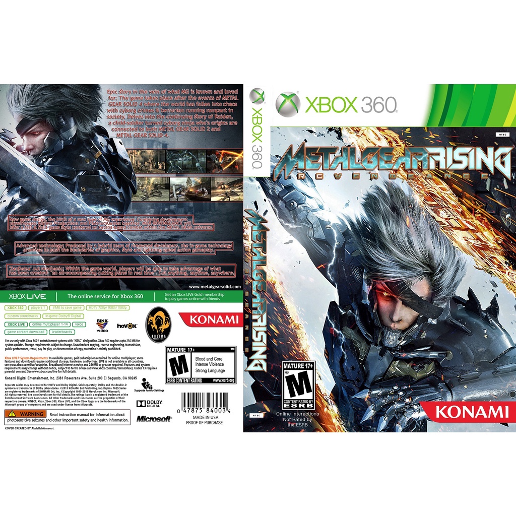 Metal Gear Rising Revengeance [ Xbox 360 LT 3..0 ou RGH 3.0 ]