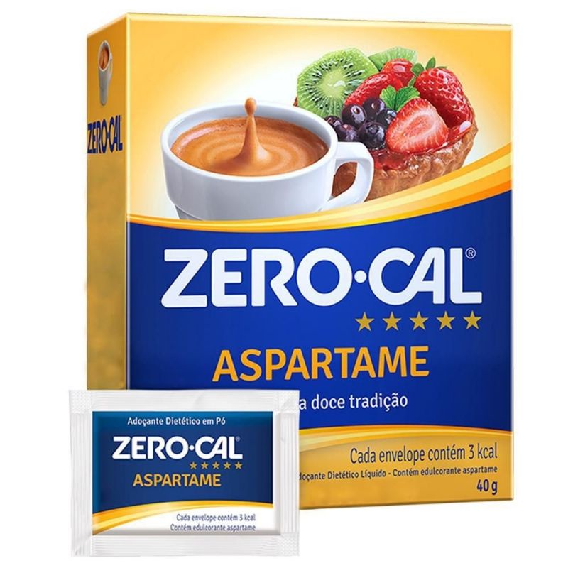 Zero Cal adoçante Aspartame 50 envelopes 600mg